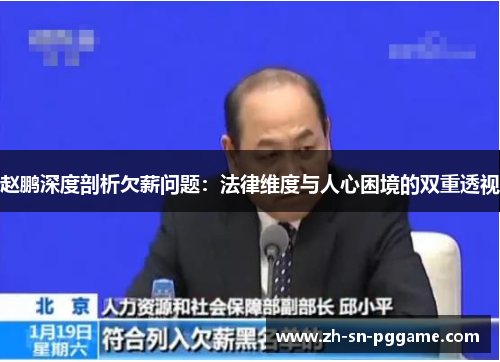赵鹏深度剖析欠薪问题:法律维度与人心困境的双重透视 赵鹏深度剖析欠薪问题:法律维度与人心困境的双重透视